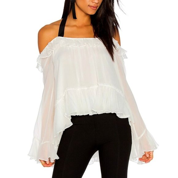 5 a 7 cinq a sept 100% Silk Amina Blouse - Picture 8 of 9